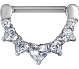 SS 316 JEWELLED NIPPLE CLICKER