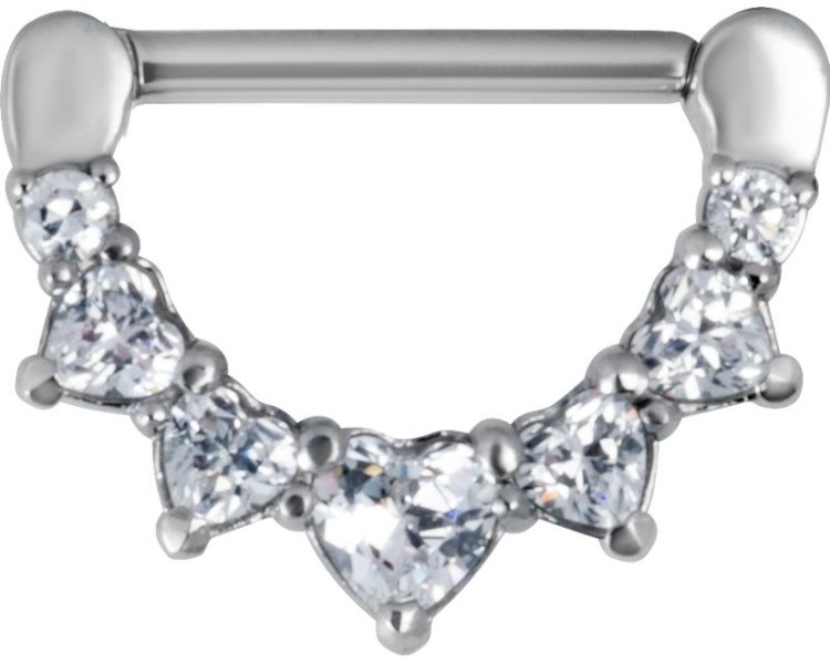 SS 316 JEWELLED NIPPLE CLICKER SS 316 JEWELLED NIPPLE CLICKER