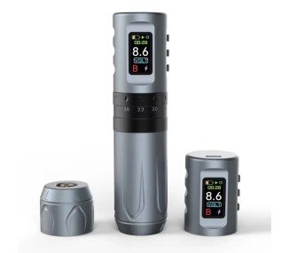 Focus Wireless Pen - Corsa Regolabile (2.4 - 4.2 mm) - Macchinetta Wireless Tattoo Pen - Grigio focus