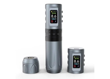 Focus Wireless Pen - Corsa Regolabile (2.4 - 4.2 mm) - Macchinetta Wireless Tattoo Pen - Grigio focus