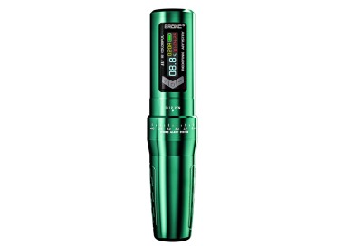 BRONC Siren - Corsa Regolabile (2.6 - 4.0 mm) - 2 batterie - Macchinetta Wireless Tattoo Pen bronc