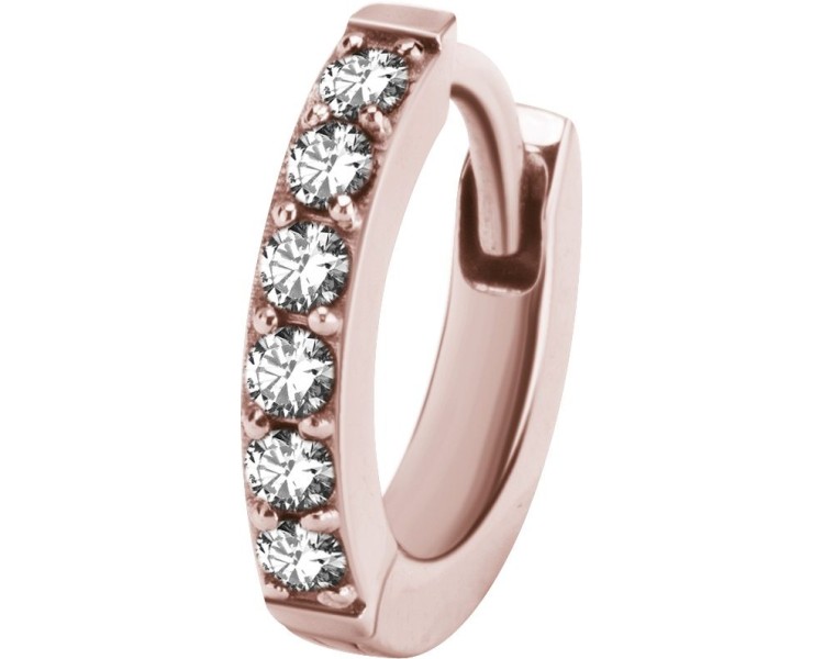 RG 316 HUGGIE HOOP EARRINGS PAVE SETTING (PAIR) 0,8mm WH RG 316 HUGGIE HOOP EARRINGS PAVE SETTING (PAIR) 0,8mm WH