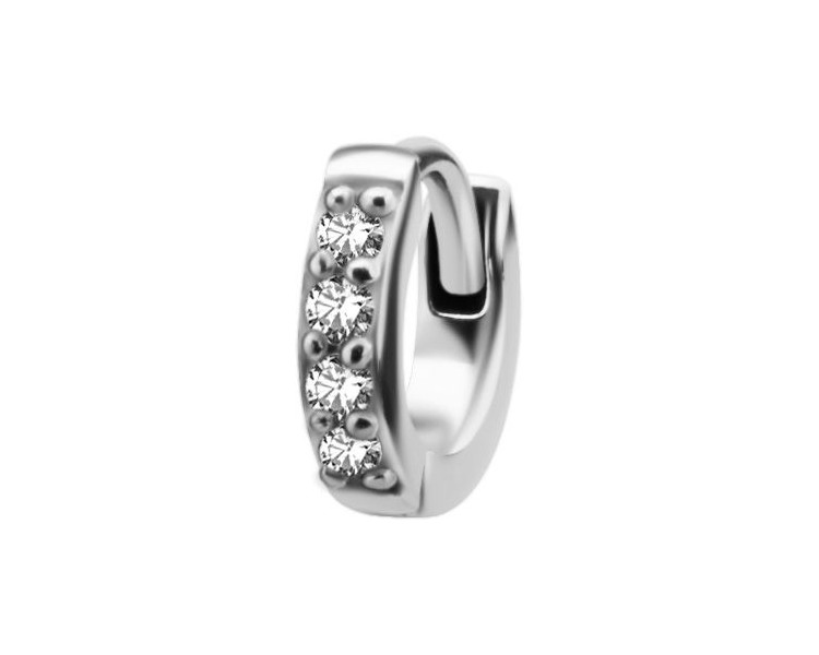 SS 316 HUGGIE HOOP FOR SECOND HOLE (PAIR) 0,8mm WH SS 316 HUGGIE HOOP FOR SECOND HOLE (PAIR) 0,8mm WH
