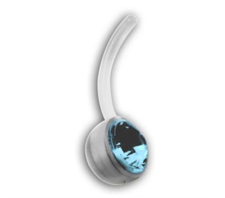 BIOFLEX CLEAR JEWELLED NAVEL BARBELLS