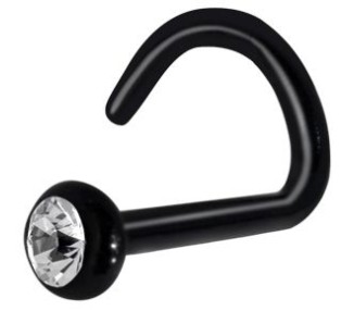 BIOPLAST JEWEL NOSE STUD 1,2mm