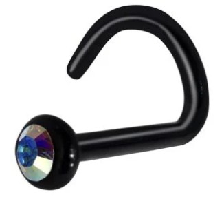 BIOPLAST JEWEL NOSE STUD 1,2mm