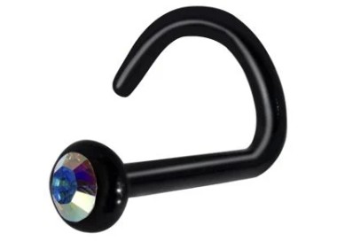 BIOPLAST JEWEL NOSE STUD 1,2mm