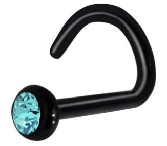 BIOPLAST JEWEL NOSE STUD 1,2mm