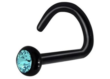 BIOPLAST JEWEL NOSE STUD 1,2mm