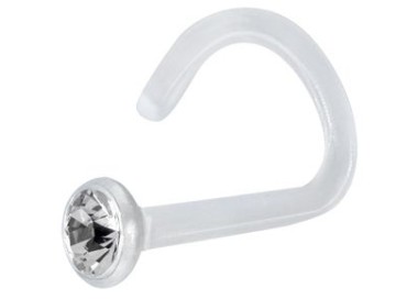 BIOPLAST JEWEL NOSE STUD 1,2mm
