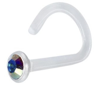 BIOPLAST JEWEL NOSE STUD 1,2mm