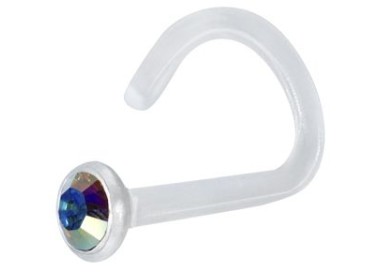 BIOPLAST JEWEL NOSE STUD 1,2mm