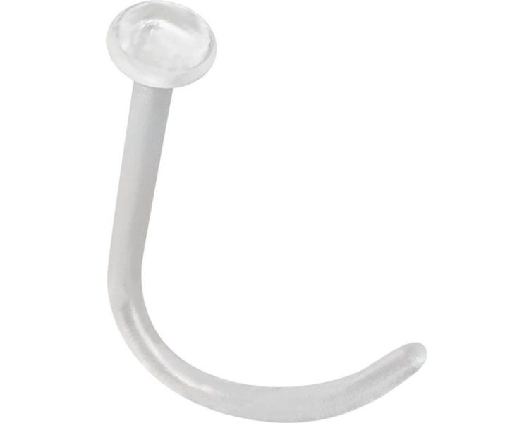BIOPLAST CLEAR NOSE STUD RETAINER 0,8mm BIOPLAST CLEAR NOSE STUD RETAINER 0,8mm