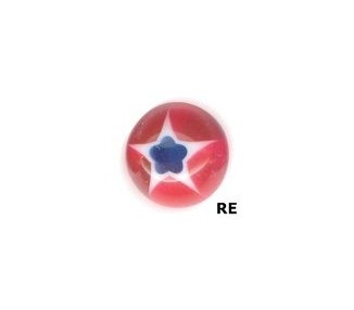 UV SCREW-ON ZIRCON MURANO BALLS