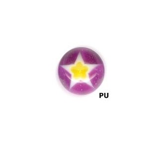 UV SCREW-ON ZIRCON MURANO BALLS