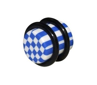 CHEQUERED FIMO PLUGS