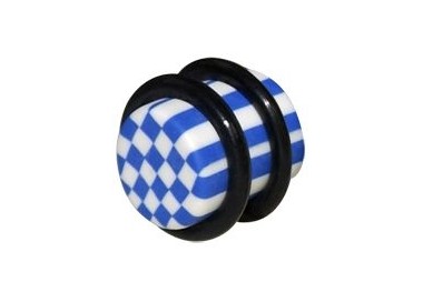 CHEQUERED FIMO PLUGS