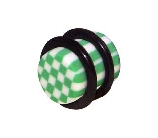 CHEQUERED FIMO PLUGS