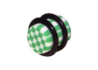 CHEQUERED FIMO PLUGS