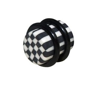 CHEQUERED FIMO PLUGS