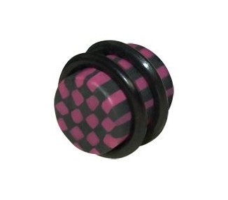 CHEQUERED FIMO PLUGS