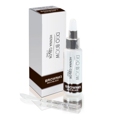 RICH BLACK - Henna Color Plus PRO BROW BROWN -3 - 10 g