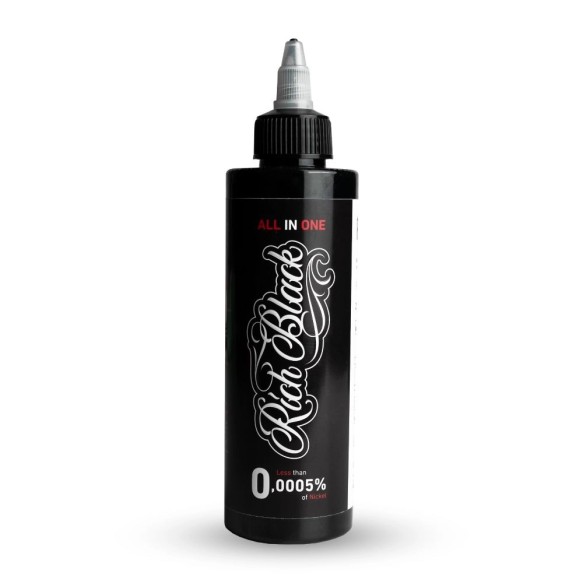 RICH BLACK All-in-One - 0,0005% di Nichel - KillerBlack Ink - 15/200 ml - Colore Tattoo REACH