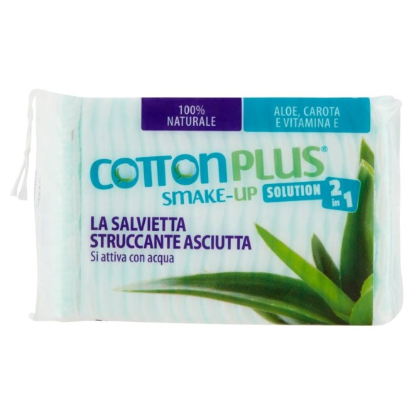 SMAKE-UP Salviette Struccanti all’Aloe COTTON PLUS - Maxi - 40 pz.