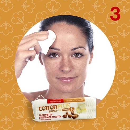 SMAKE-UP Salviette Struccanti all’Aloe COTTON PLUS - Maxi - 40 pz.
