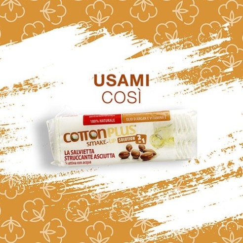 SMAKE-UP Salviette Struccanti all’Argan COTTON PLUS - Travel Mini - 20 pz.