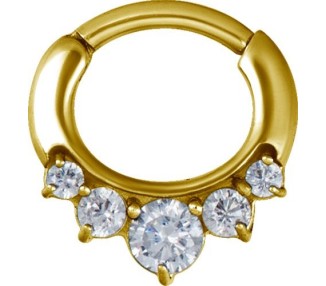 GD 316 JEWELLED CURVED BAR SEPTUM CLICKERS mod. 12