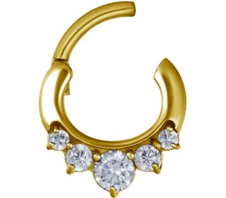 GD 316 JEWELLED CURVED BAR SEPTUM CLICKERS mod. 12