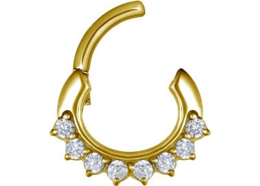 GD 316 JEWELLED CURVED BAR SEPTUM CLICKERS mod. 13