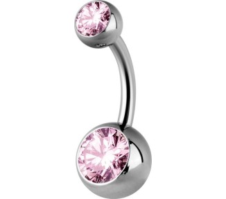 Titanium Double Jewelled Internal Banana