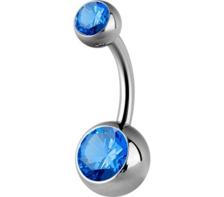 Titanium Double Jewelled Internal Banana