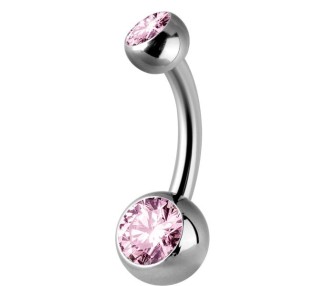Titanium Double Jewelled Internal Banana