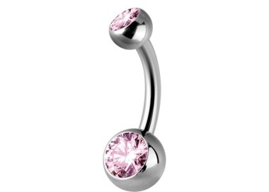 Titanium Double Jewelled Internal Banana