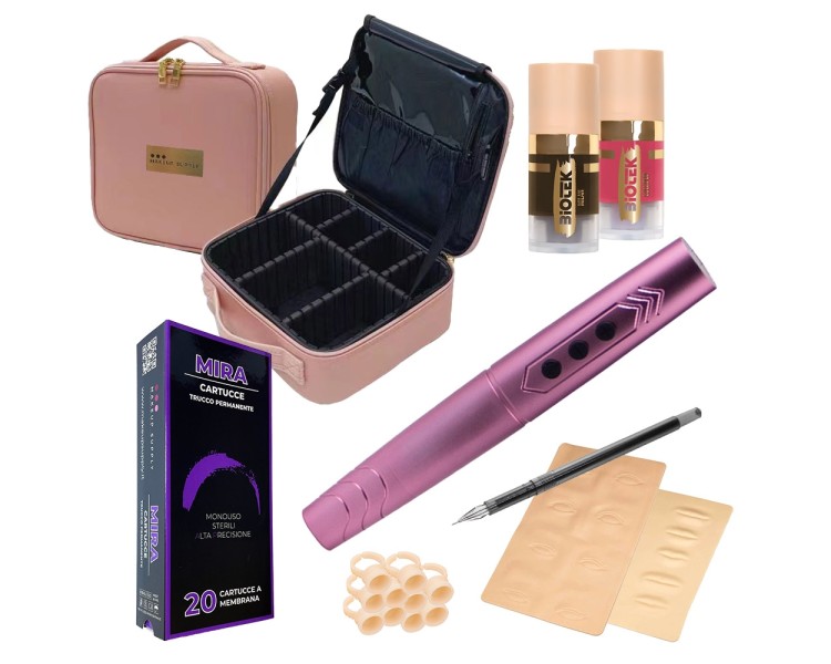 Starter Kit PMU Completo con Dermografo Wireless MakeUp Supply Starter Kit PMU Completo con Dermografo Wireless MakeUp Supply