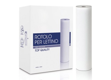 6 Rotoli di Carta BIANCHISSIMA in Pura Cellulosa per Lettino Doppio Velo - 60cm