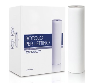 Rotolo SINGOLO di Carta BIANCHISSIMA in Pura Cellulosa per Lettino Doppio Velo - 60cm