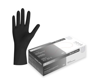 Guanti Unigloves BLACK LATEX in Lattice - 100pz. unigloves