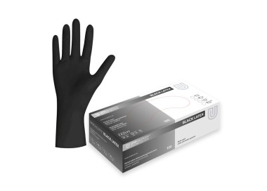 Guanti Unigloves BLACK LATEX in Lattice - 100pz. unigloves