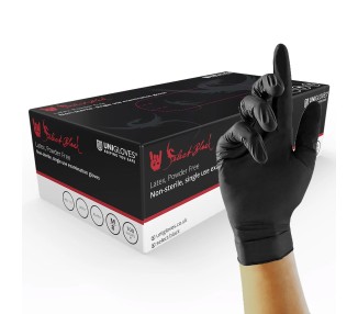Guanti Unigloves SELECT BLACK LATEX in Lattice - Qualità Premium - 100pz. unigloves
