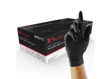 Guanti Unigloves SELECT BLACK LATEX in Lattice - Qualità Premium - 100pz. unigloves