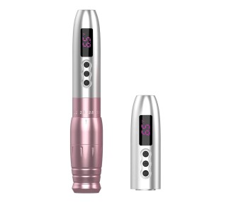 EZ Lola Air Pro - Silver Pink - Corsa Regolabile (2.0 - 3.3 mm) - Dermografo Wireless PMU Pen ez tattoo