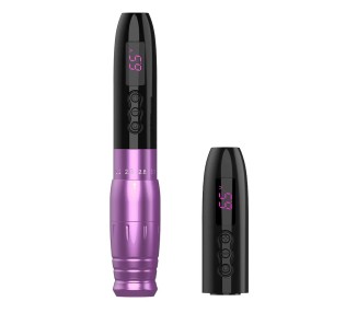 EZ Lola Air Pro - Black Purple - Corsa Regolabile (2.0 - 3.3 mm) - Dermografo Wireless PMU Pen ez tattoo