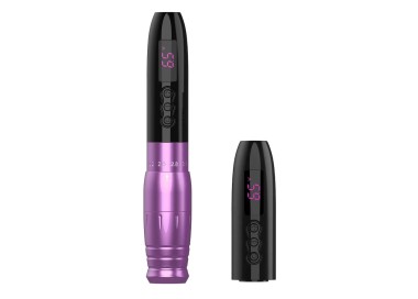 EZ Lola Air Pro - Black Purple - Corsa Regolabile (2.0 - 3.3 mm) - Dermografo Wireless PMU Pen ez tattoo
