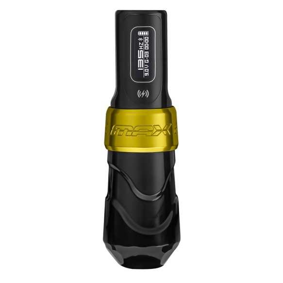 FK Irons Flux Max - Corsa a Scelta 3,2 / 4,0 / 4,5 mm - Macchinetta Wireless Tattoo Pen - Gold Stealth