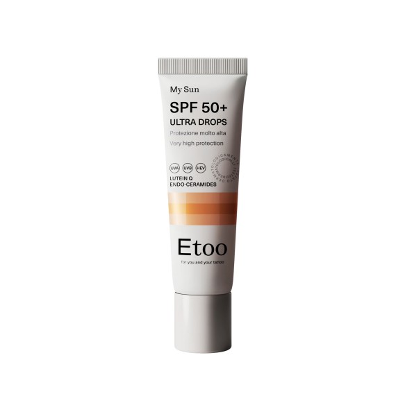 Etoo ULTRA DROPS SPF 50+ - Gocce Solari per Pelle Tatuata - 30 ml