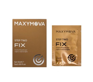 Step 2 FIX - Crema Fissante per Ciglia e Sopracciglia MAXYMOVA in Bustine - 1.5ml x 5pz. maxymova